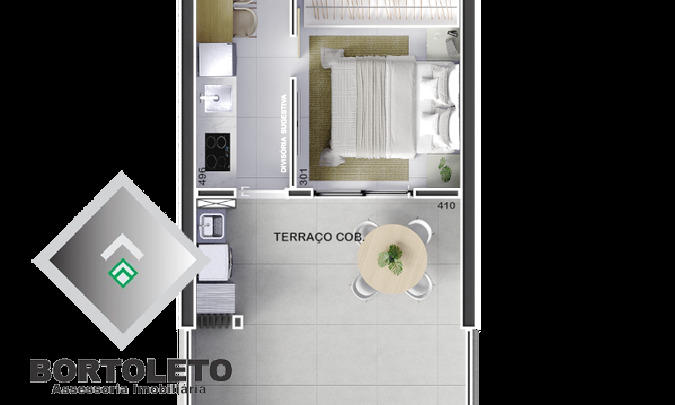 Apartamento, 1 quarto, 29 m² - Foto 19